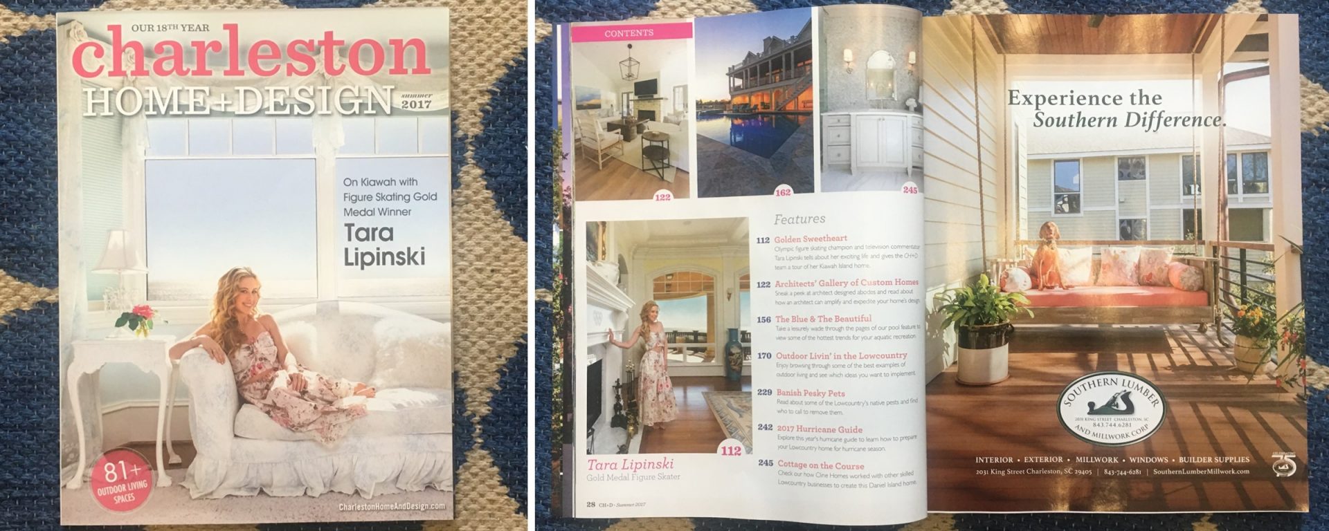 Southern Lumber Ad Featured in Charleston Home + Design Magazine